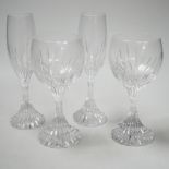 Two pairs of Baccarat drinking glasses