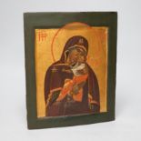 An gilded Russian icon, 30cm high