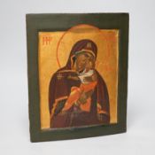 An gilded Russian icon, 30cm high