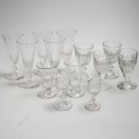 1429, 1430, 1451, 1439 & 1435 A harlequin set of five English lead crystal short ales, c.1820-30,
