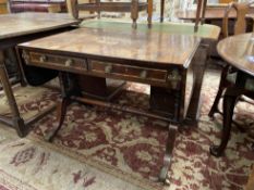 A Regency gilt metal mounted rosewood sofa table, width 95cm, depth 62cm, height 73cm