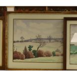 Fergus Graham (1900-1968), set of four watercolours, Hillside landscapes and lake, monogrammed, each