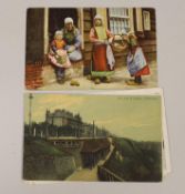 A large and varied collection of over 1,500 early 20th century and later postcards, varying
