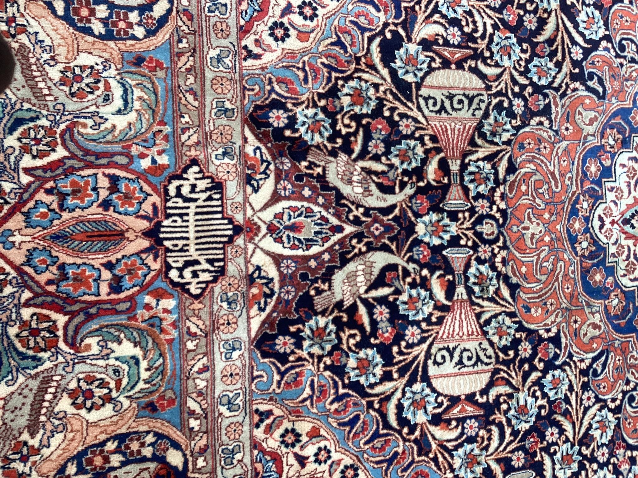 A Tabriz blue ground carpet, 390 x 290cm - Bild 2 aus 3