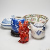 A group of various Chinese ceramics etc