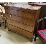 A George III mahogany five drawer chest, width 110cm, depth 51cm, height 105cm