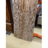 A vintage pine threshing board, length 200cm, width 71cm,