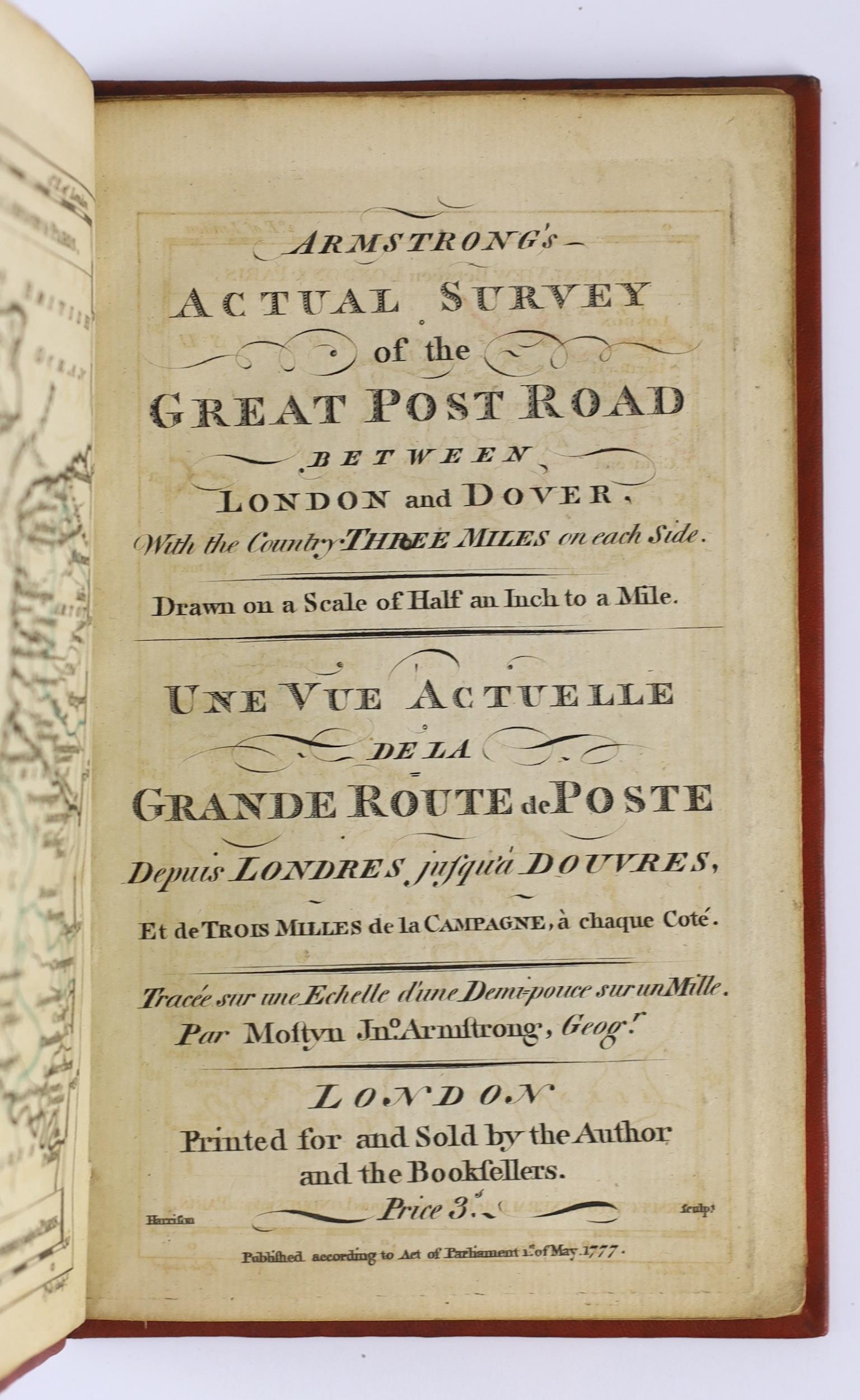 ° ° Armstrong, Mostyn John - Armstrong's Actual Survey of the Great Post Road between London and
