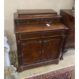 A 19th century French rosewood secretaire cabinet, width 86cm, depth 53cm, height 107cm