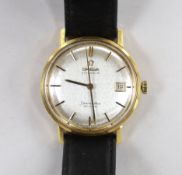 A gentleman's gold Omega Automatic Seamaster de Ville wrist watch, with 9ct gold Omega clasp
