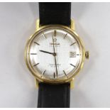 A gentleman's gold Omega Automatic Seamaster de Ville wrist watch, with 9ct gold Omega clasp