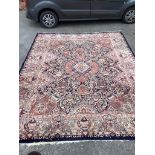 A Tabriz blue ground carpet, 390 x 290cm