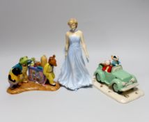 Three Royal Doulton figures - Remembering Diana HN 5856, The Wind in the Willows - Persuading