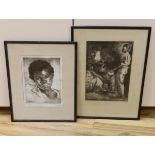 Victor Ivanoff (Russian, 1909-1997), etching, 'N'tania Swazi Girl', signed in pencil, together