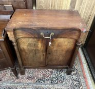 A 19th century Continental mahogany side cabinet, width 77cm, depth 45cm, height 83cm