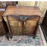 A 19th century Continental mahogany side cabinet, width 77cm, depth 45cm, height 83cm