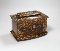 A Regency tortoiseshell sarcophagus tea caddy CITES Submission reference 94J2SECR