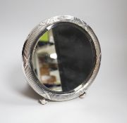 An early 20th century circular silver mirror by William Comyns & Sons, London, dated 1906