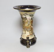 An early 20th century Japanese Satsuma vase, 31cm