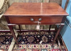 A George II style mahogany side table, width 71cm, depth 40cm, height 71cm