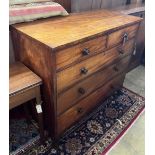 A George IV mahogany five drawer chest, width 116cm, depth 54cm, height 101cm