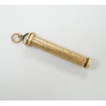 A S. Mordan gold overlaid telescopic pencil