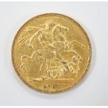 A Victorian 1887 gold sovereign