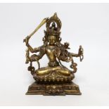 A Sino-Tibetan bronze figure of Avolekshvara, 17cm high