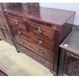 A George IV mahogany chest, width 120cm, depth 51cm, height 112cm