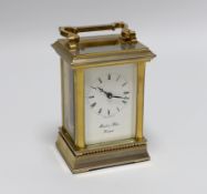 A Morrell & Hilton carriage timepiece, 13cm