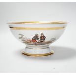 A Meissen footed ‘Miners’ bowl, special mark for 1814-15, 22cm diameter