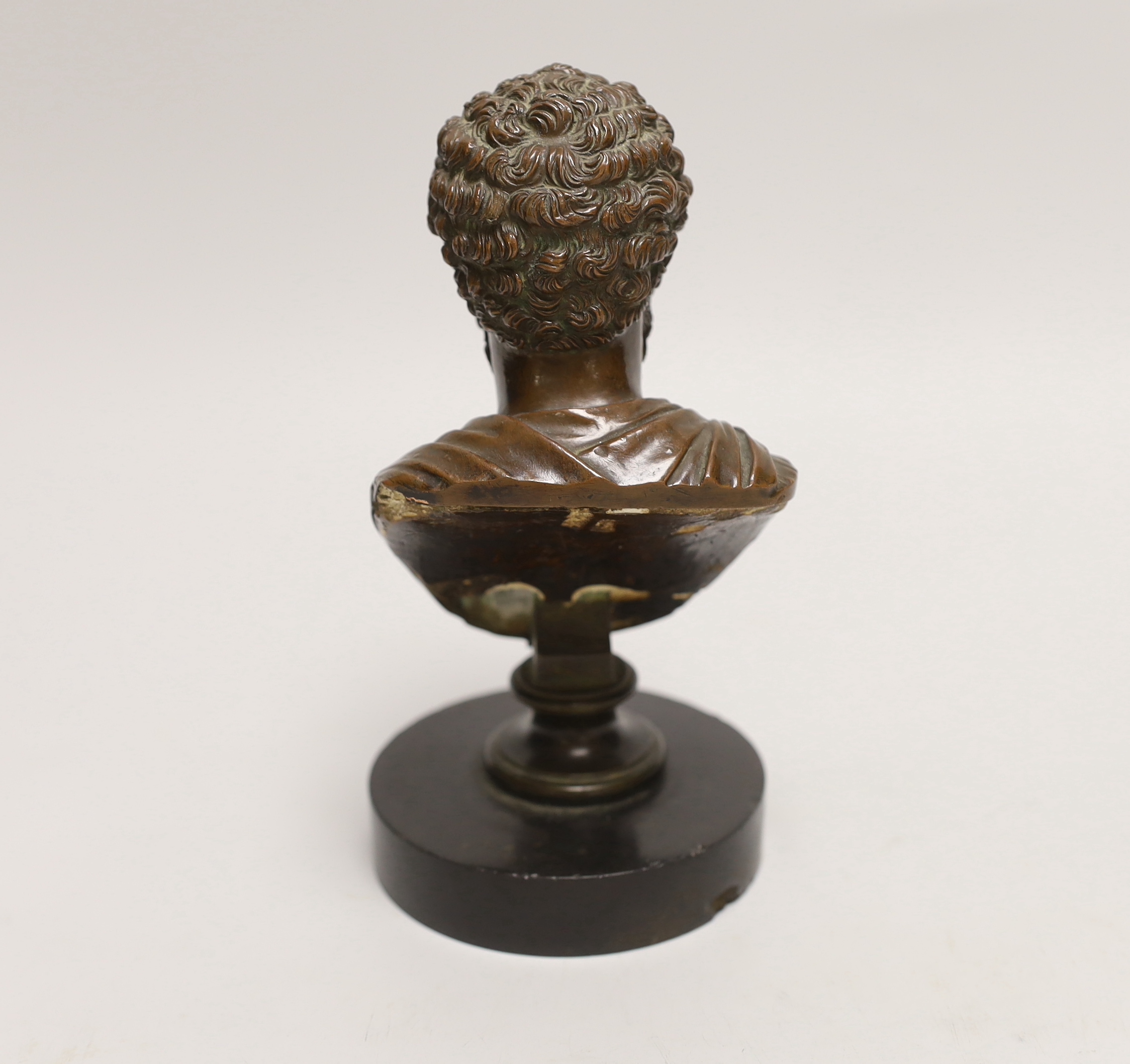 A 19th electrotype bust of Marcus Aurelius, 17cm high - Image 2 of 3