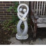 A painted reconstituted stone garden figural ornament, height 83cm