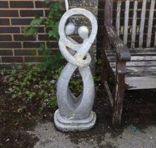 A painted reconstituted stone garden figural ornament, height 83cm
