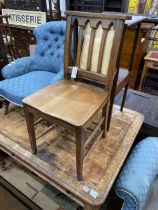 A Westminster Abbey oak chapel chair in the Gothic style, used in numerous historic occasions 1953-