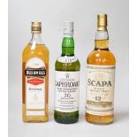Seventeen bottles of mixed Irish and Scotch whiskies including Laphroaig, Bushmills, Glenfiddich
