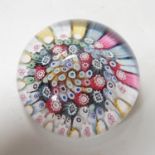 An English millefiori paperweight '1848', 8cm diameter