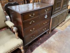 A George III mahogany chest, width 92cm, depth 50cm, height 91cm