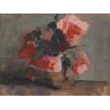 Barbara Robinson (b.1928), Impressionist oil on canvas, Still life of roses, monogrammed, 39 x 29cm