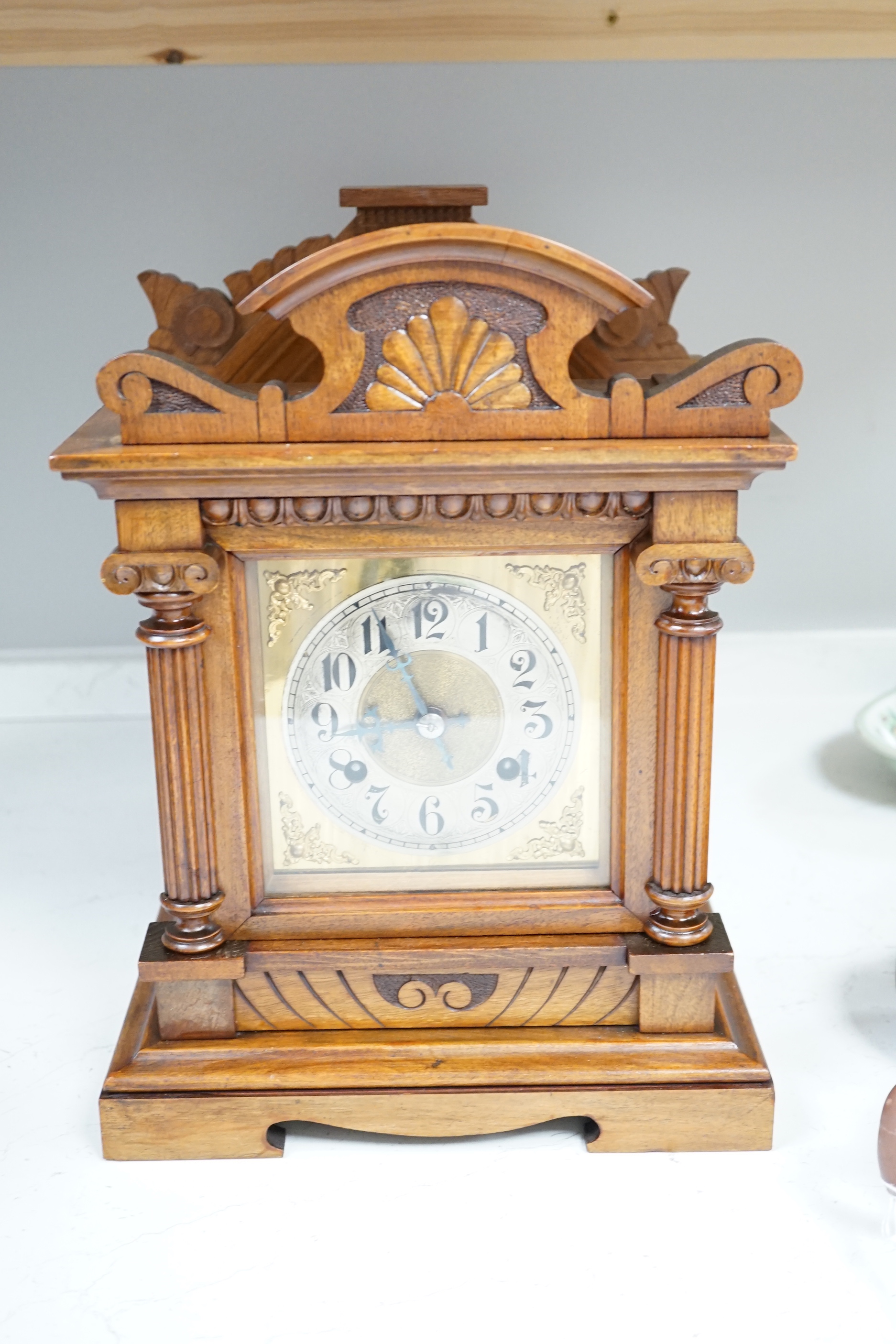 Three late 19th century mantel clocks, tallest 35cm - Bild 2 aus 6