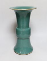 A Chinese crackle glazed Gu vase, Republic period, 34.5cm high