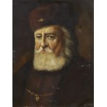 H. J. Topman (b.1907) Jewish oil on canvas, Portrait of a Rabbi, signed, 50 x 40cm, unframed