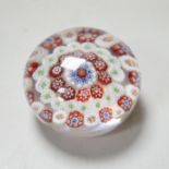 A Baccarat concentric millefleur cane paperweight, approximate diameter 4.25