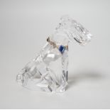 A boxed Swarovski glass terrier, 12cm