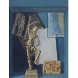 Modern British, oil on canvas, Still life study of an artist's maquette, 44 x 34cm