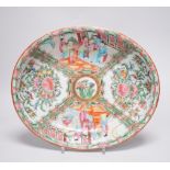 A 19th century Canton export dish, 28cm wide