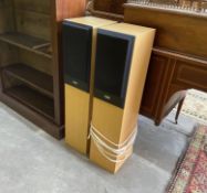 A pair of 'Aegis Two' loudspeakers, height 84cm and an Akai UC series Amplifier, Tuner, Cassette