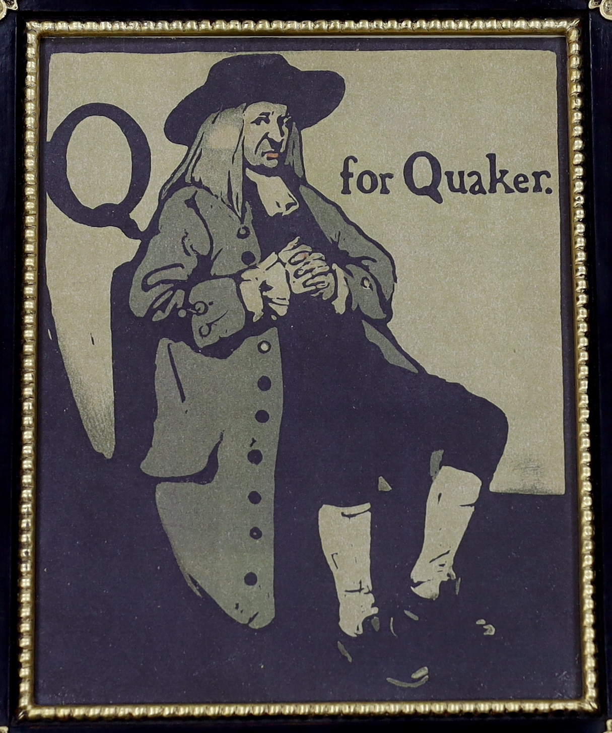 William Nicholson (1872–1949) Rudyard Kipling and Q for Quaker, two wood cuts/lithographs, the - Image 3 of 3