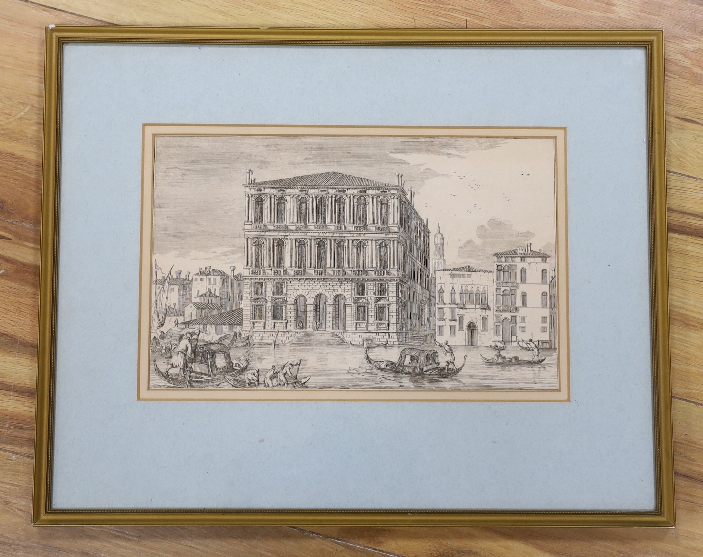 18th century engraving, Palazzo Corner della Ca' Granda, Venice, 29cm x 18cm - Image 2 of 2