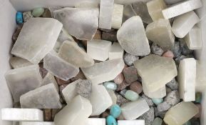 A quantity of various rocks and beads